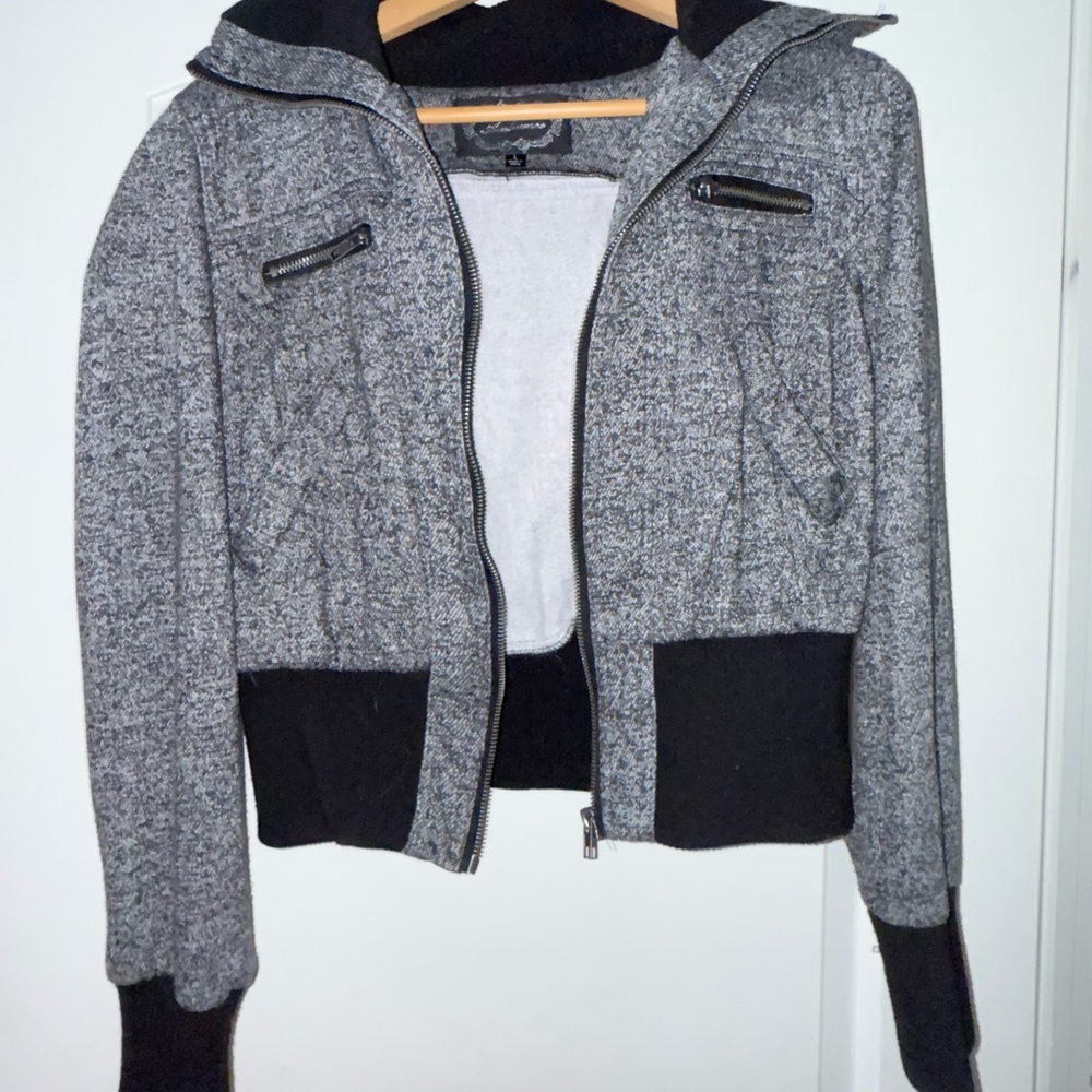 Grey bomber jacket- size L